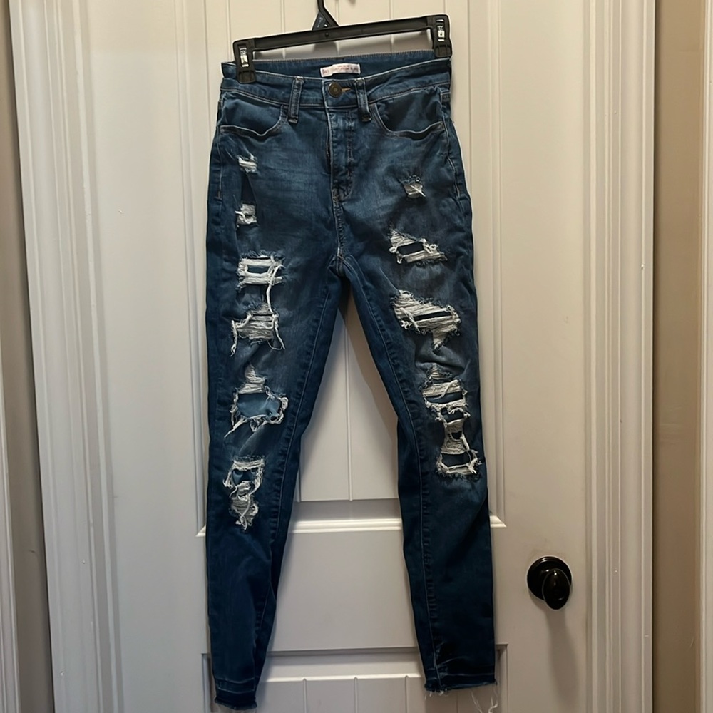 SO ripped blue jeans